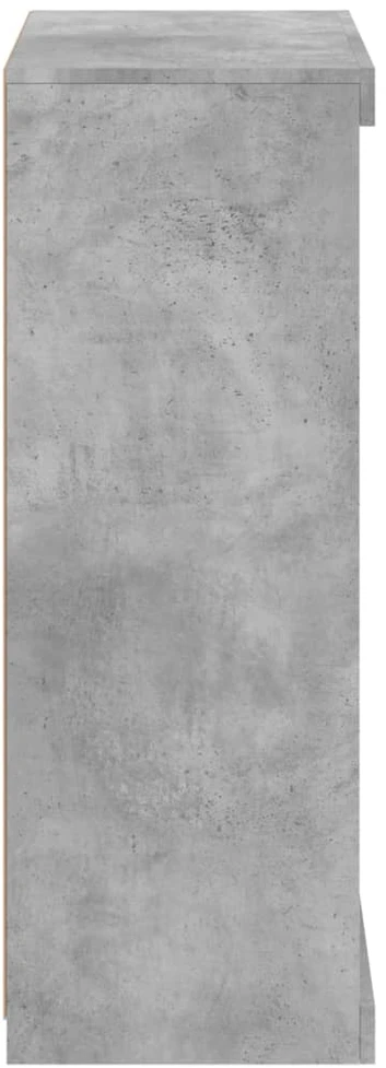Šoninė spintelė su LED lemputėmis, betono pilka, 60,5x37x100cm