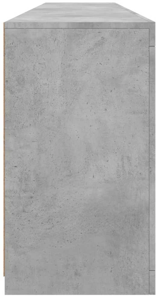Šoninė spintelė su LED lemputėmis, betono pilka, 202x37x67cm
