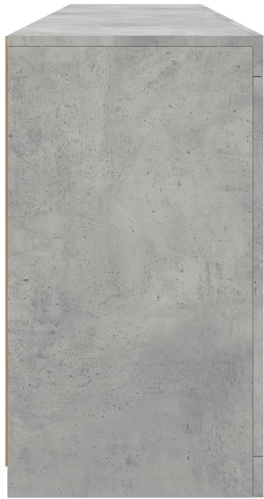 Šoninė spintelė su LED lemputėmis, betono pilka, 162x37x67cm