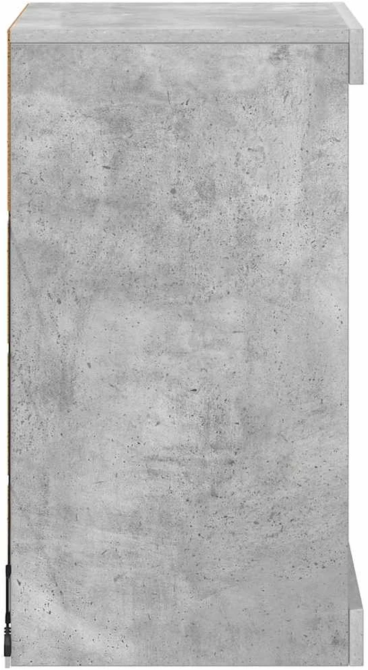 Šoninė spintelė su LED lemputėmis, betono pilka, 41x37x67cm