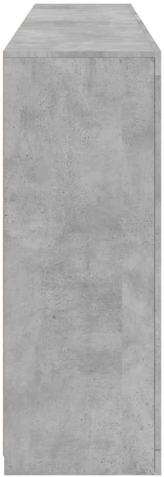 Šoninė spintelė su LED lemputėmis, betono pilka, 181,5x37x100cm