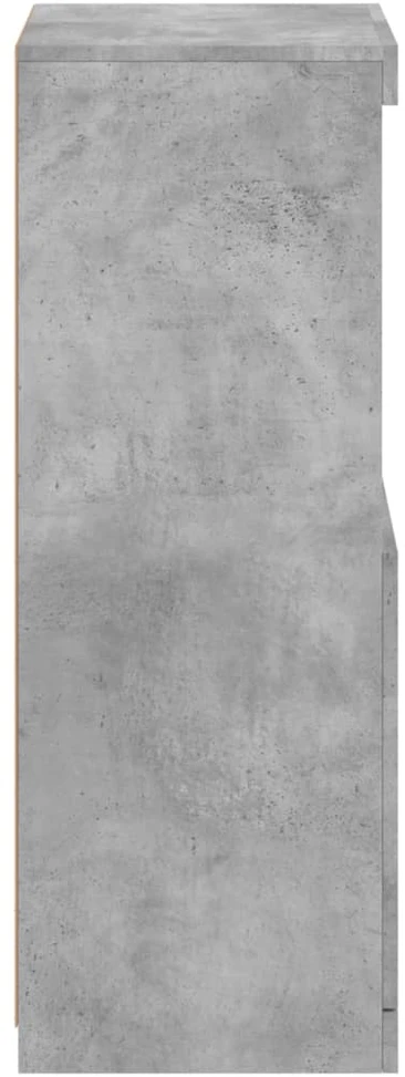 Šoninė spintelė su LED lemputėmis, betono pilka, 41x37x100cm