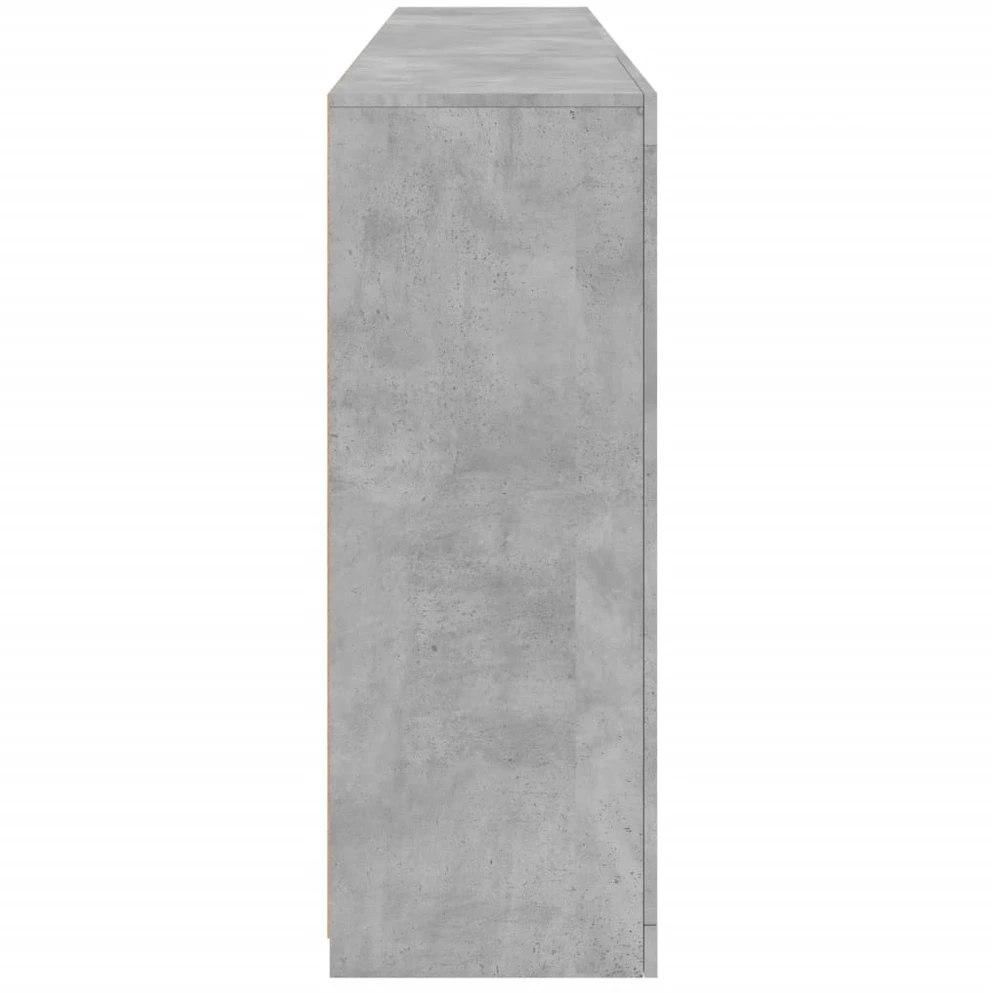 Šoninė spintelė su LED lemputėmis, betono pilka, 202x37x100cm