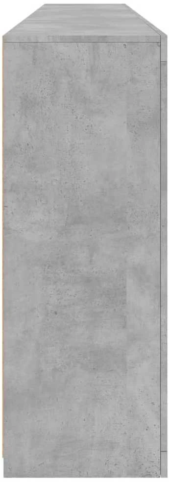 Šoninė spintelė su LED lemputėmis, betono pilka, 162x37x100cm