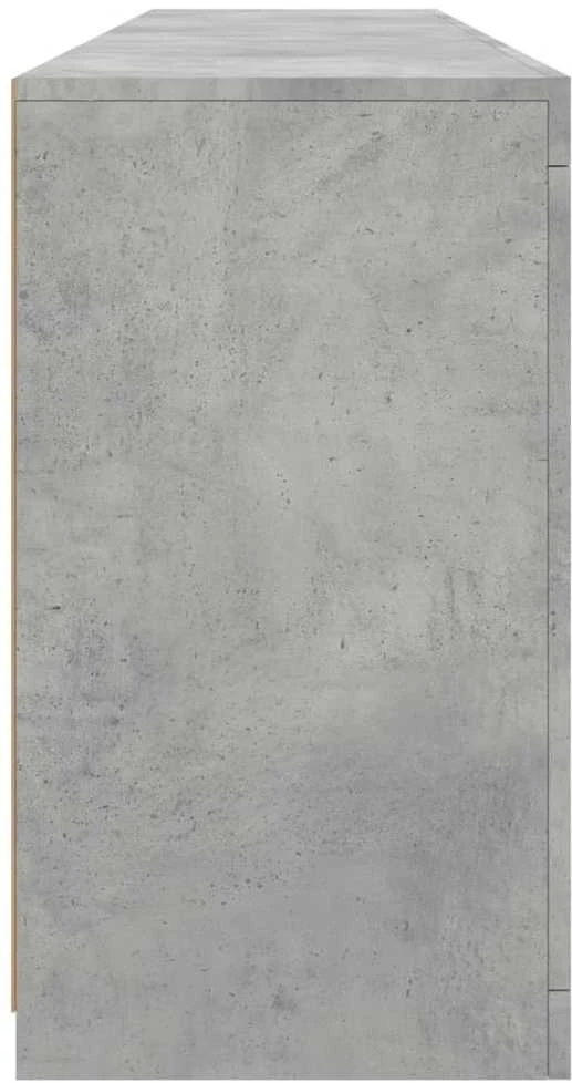 Šoninė spintelė su LED lemputėmis, betono pilka, 162x37x67cm