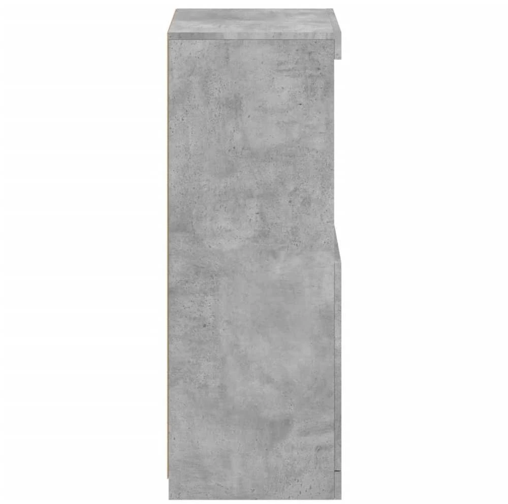 Šoninė spintelė su LED lemputėmis, betono pilka, 41x37x100cm