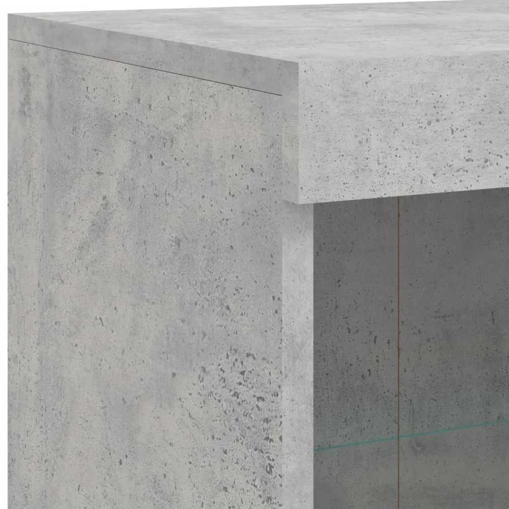 Šoninė spintelė su LED lemputėmis, betono pilka, 81x37x100cm