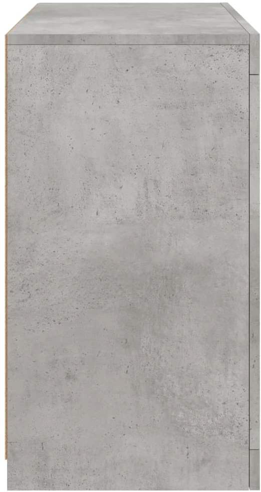 Šoninė spintelė su LED lemputėmis, betono pilka, 60,5x37x67cm