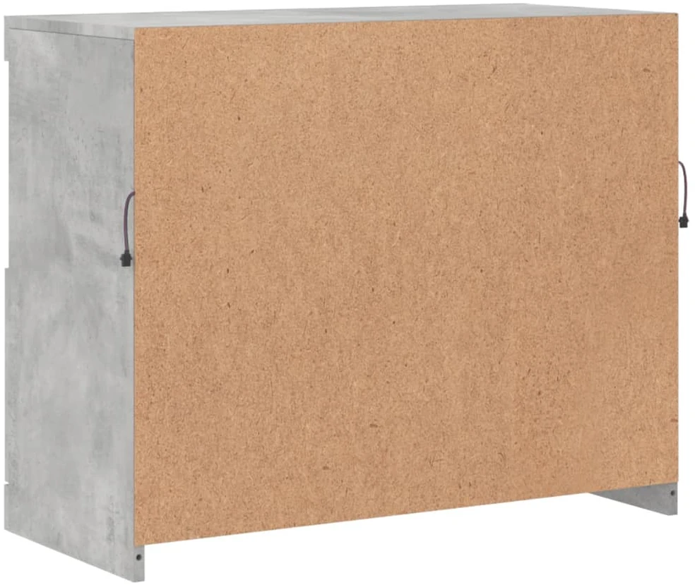 Šoninė spintelė su LED lemputėmis, betono pilka, 81x37x67cm