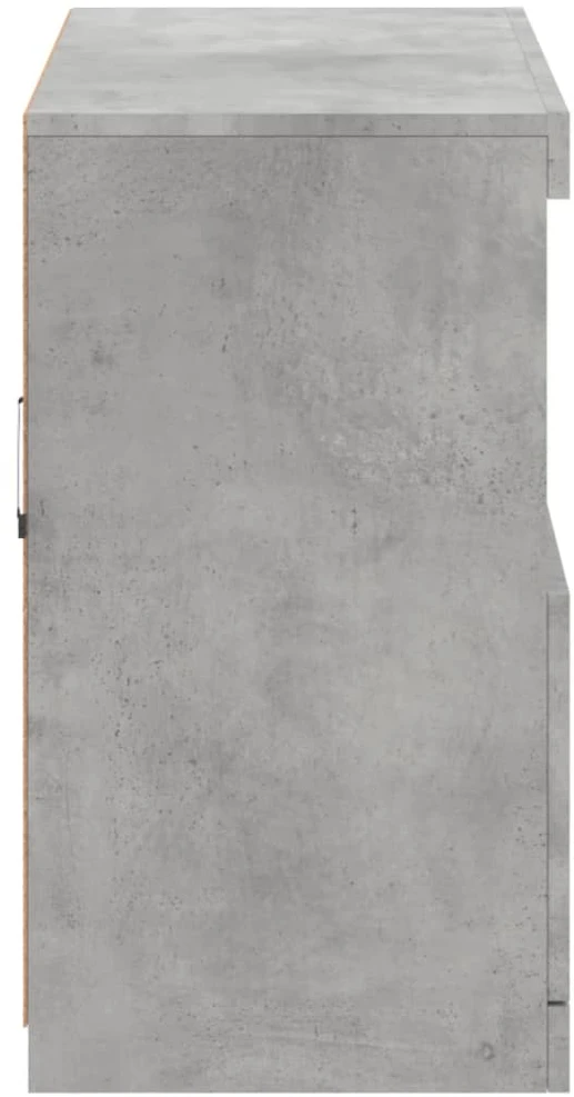 Šoninė spintelė su LED lemputėmis, betono pilka, 81x37x67cm
