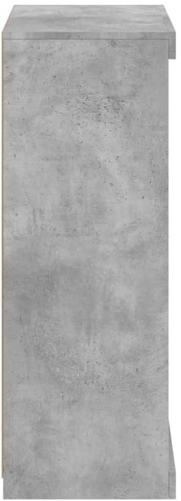 Šoninė spintelė su LED lemputėmis, betono pilka, 60,5x37x100cm