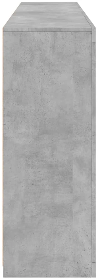 Šoninė spintelė su LED lemputėmis, betono pilka, 181,5x37x100cm