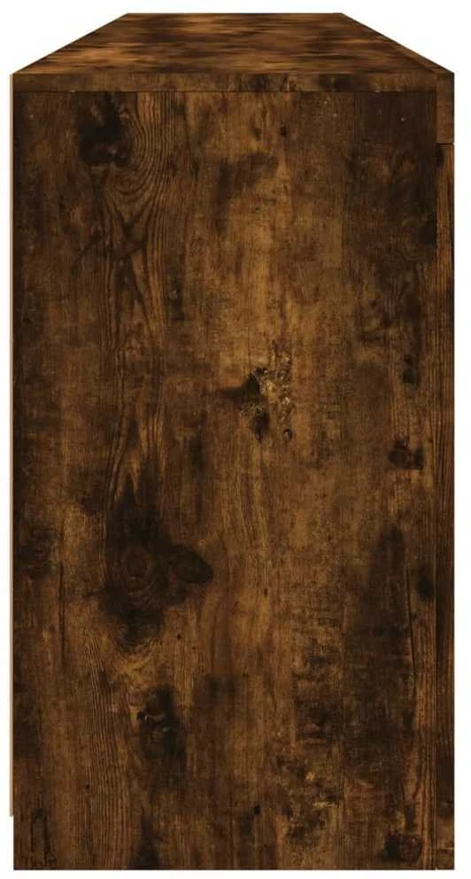 Šoninė spintelė su LED lemputėmis, dūminė, 181,5x37x67cm