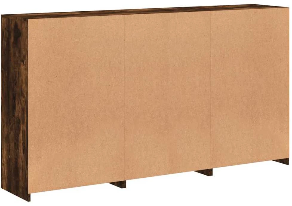 Šoninė spintelė su LED lemputėmis, dūminė, 181,5x37x100cm