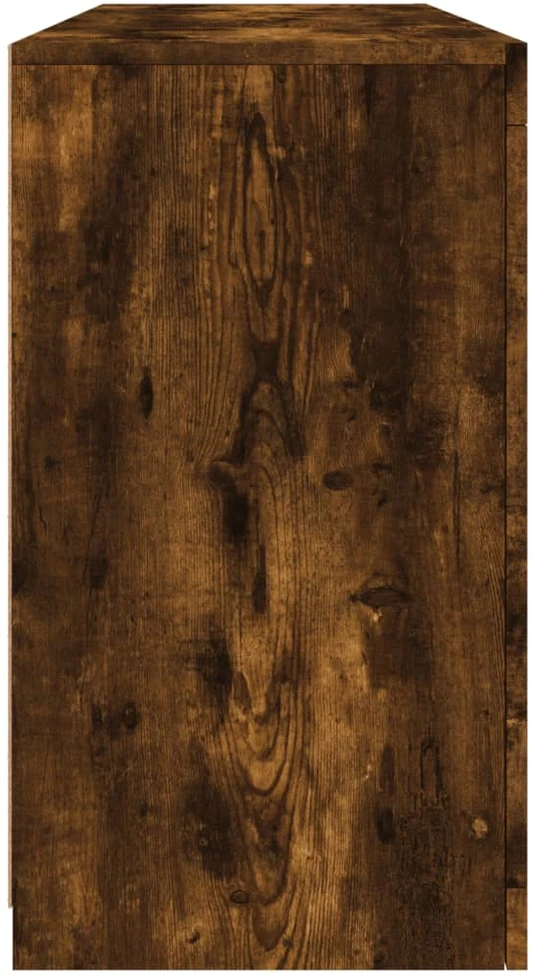 Šoninė spintelė su LED lemputėmis, dūminė, 142,5x37x67cm