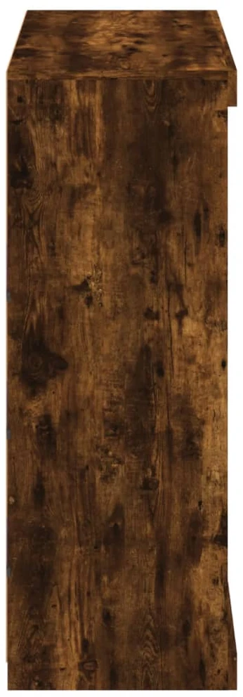 Šoninė spintelė su LED lemputėmis, dūminio ąžuolo, 81x37x100cm