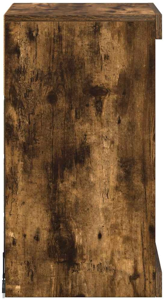 Šoninė spintelė su LED lemputėmis, dūminio ąžuolo, 41x37x67cm
