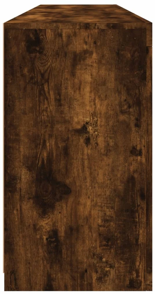 Šoninė spintelė su LED lemputėmis, dūminio ąžuolo, 162x37x67cm