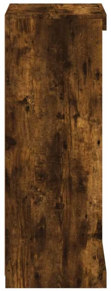 Šoninė spintelė su LED lemputėmis, dūminio ąžuolo, 41x37x100cm