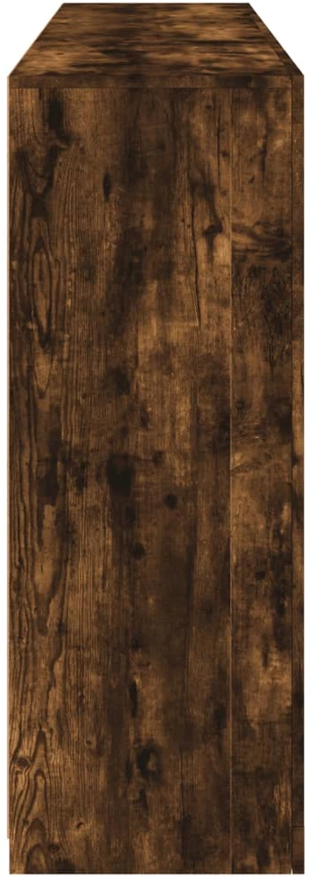 Šoninė spintelė su LED lemputėmis, dūminio ąžuolo, 162x37x100cm