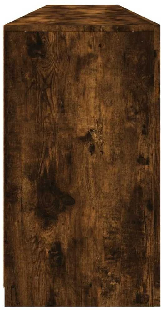 Šoninė spintelė su LED lemputėmis, dūminio ąžuolo, 202x37x67cm