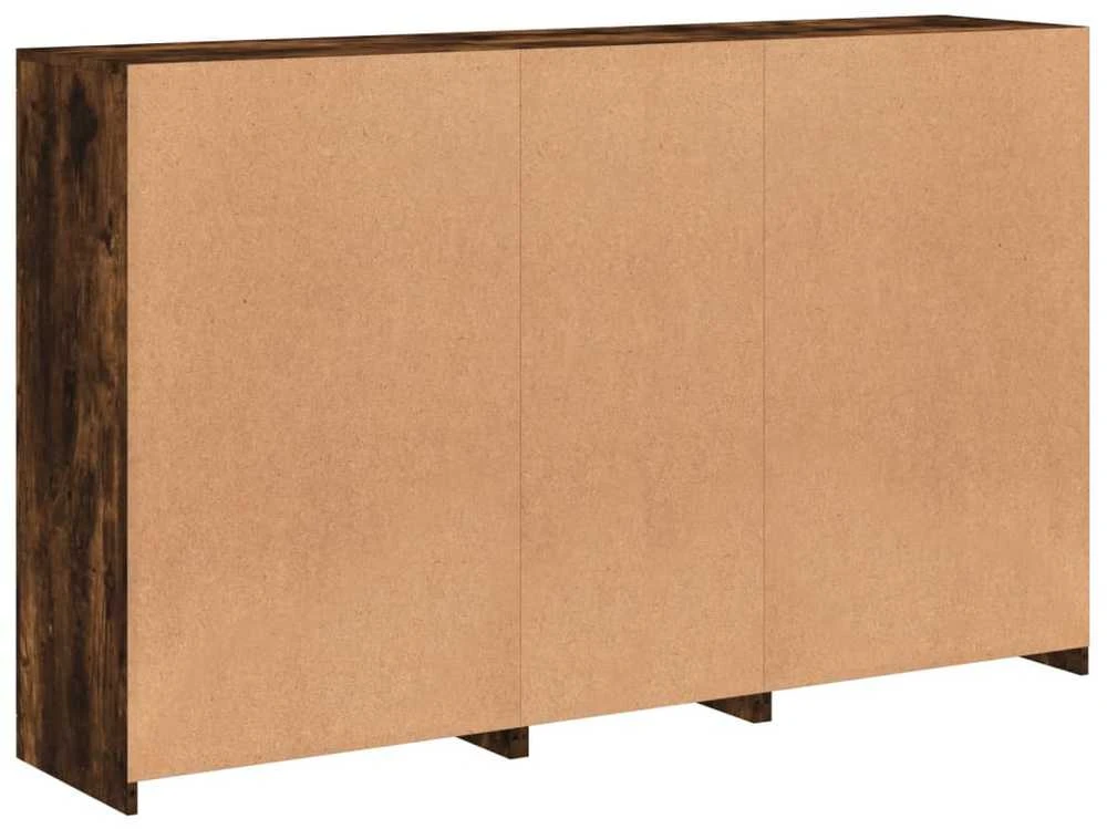 Šoninė spintelė su LED lemputėmis, dūminio ąžuolo, 162x37x100cm