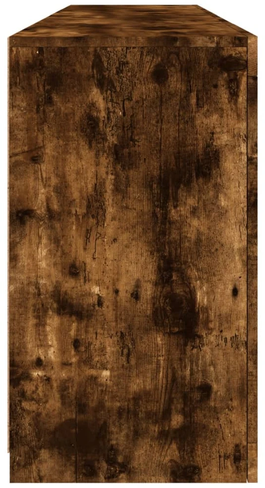 Šoninė spintelė su LED lemputėmis, dūminio ąžuolo, 164x37x67cm