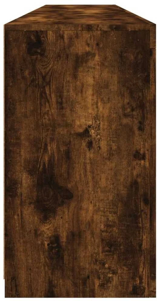 Šoninė spintelė su LED lemputėmis, dūminio ąžuolo, 202x37x67cm