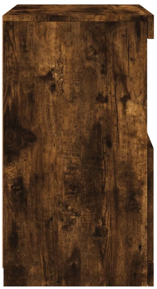 Šoninė spintelė su LED lemputėmis, dūminio ąžuolo, 41x37x67cm