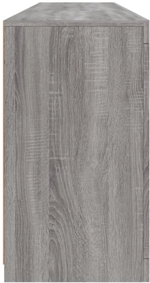 Šoninė spintelė su LED lemputėmis, pilka ąžuolo, 162x37x67cm