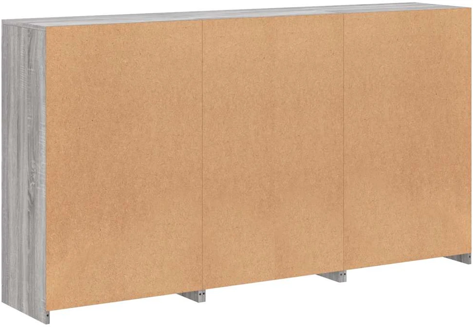 Šoninė spintelė su LED lemputėmis, pilka ąžuolo, 181,5x37x100cm
