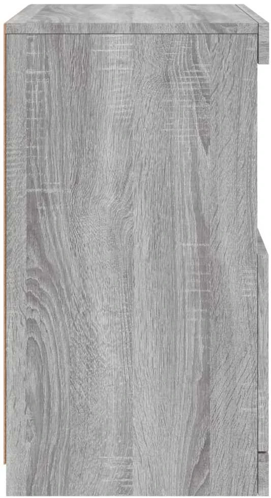 Šoninė spintelė su LED lemputėmis, pilka ąžuolo, 41x37x67cm