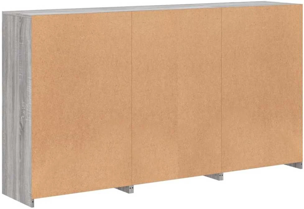 Šoninė spintelė su LED lemputėmis, pilka ąžuolo, 181,5x37x100cm