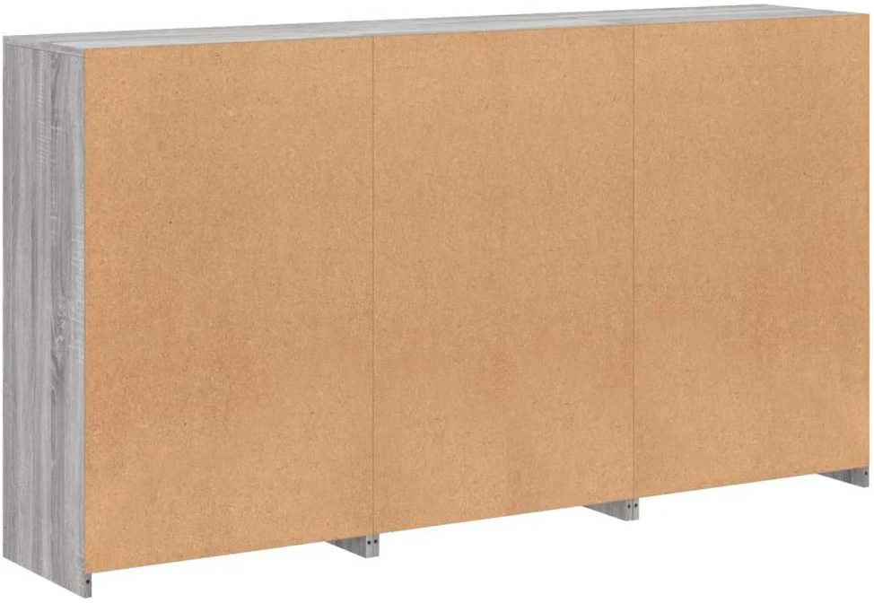 Šoninė spintelė su LED lemputėmis, pilka ąžuolo, 181,5x37x100cm