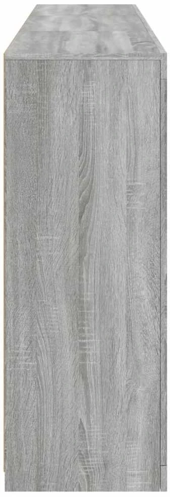 Šoninė spintelė su LED lemputėmis, pilka ąžuolo, 181,5x37x100cm