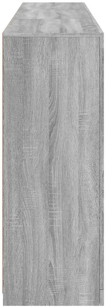 Šoninė spintelė su LED lemputėmis, pilka ąžuolo, 181,5x37x100cm