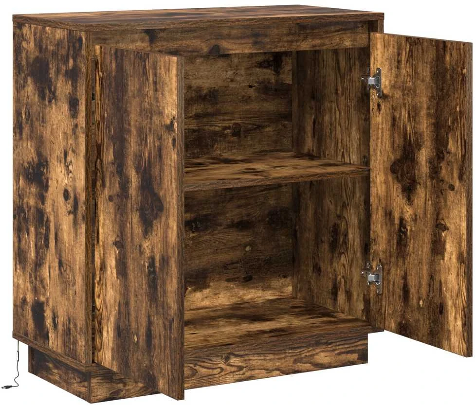 LED Bufetas Dūminio ąžuolo 71 x 34,5 x 75 cm Apdirbta mediena
