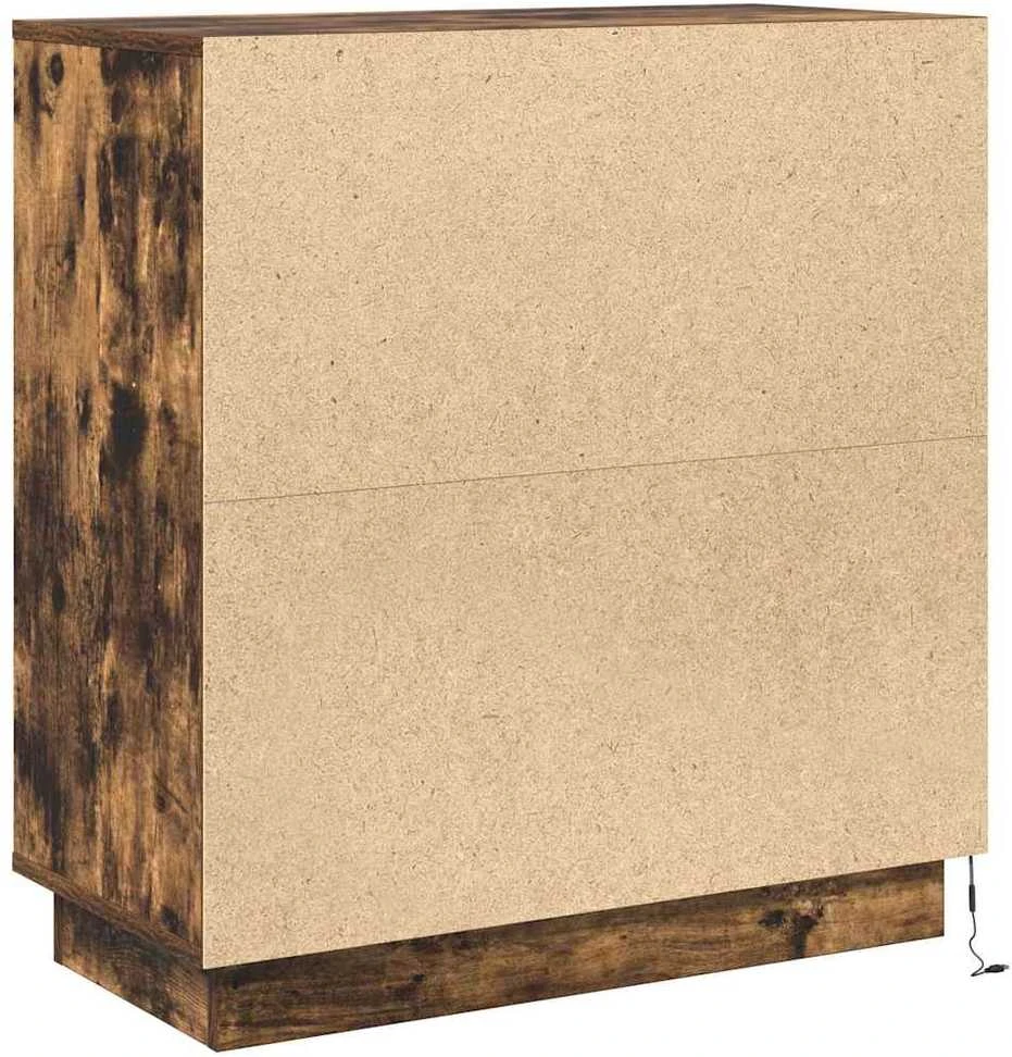 LED Bufetas Dūminio ąžuolo 71 x 34,5 x 75 cm Apdirbta mediena