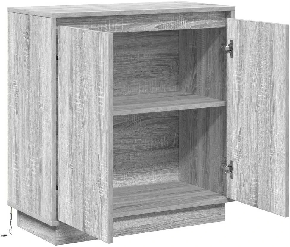 LED Bufetas Pilka sonoma ąžuolo 71 x 34,5 x 75 cm