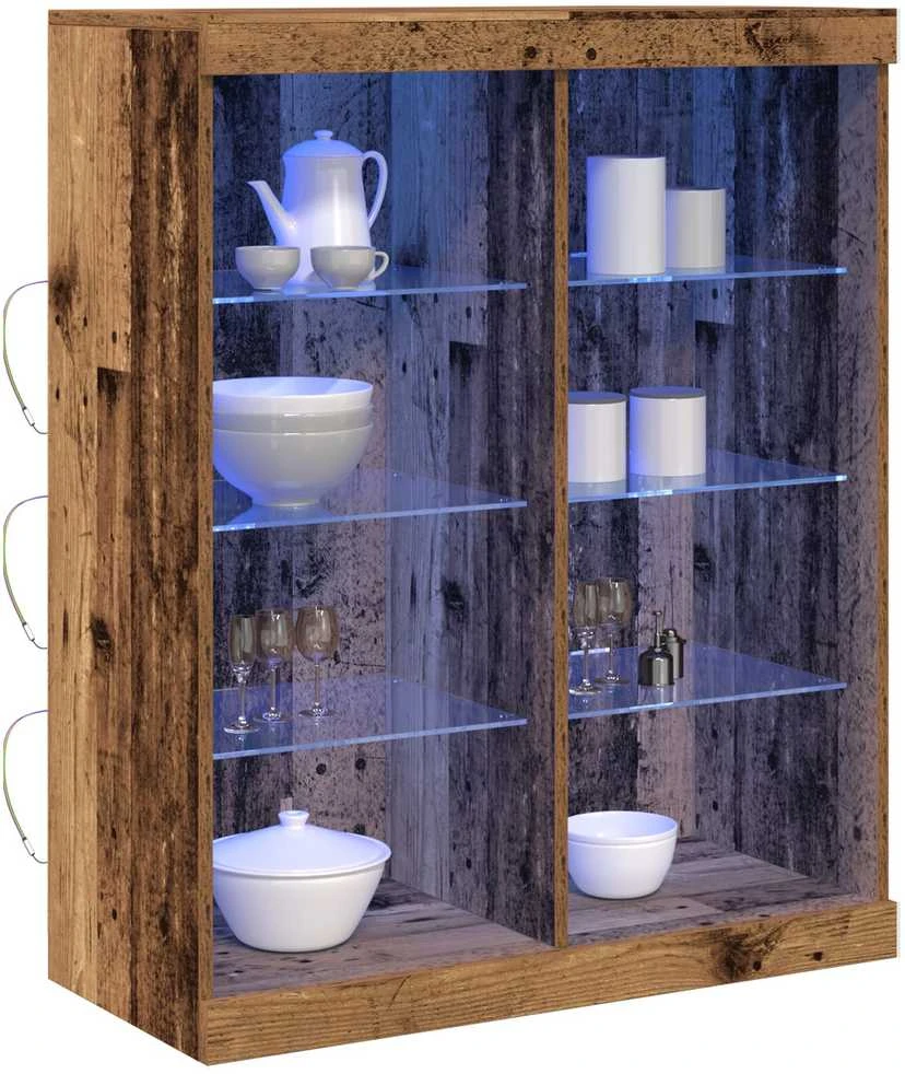 LED Bufetas Sendintos medienos 81 x 37 x 100 cm