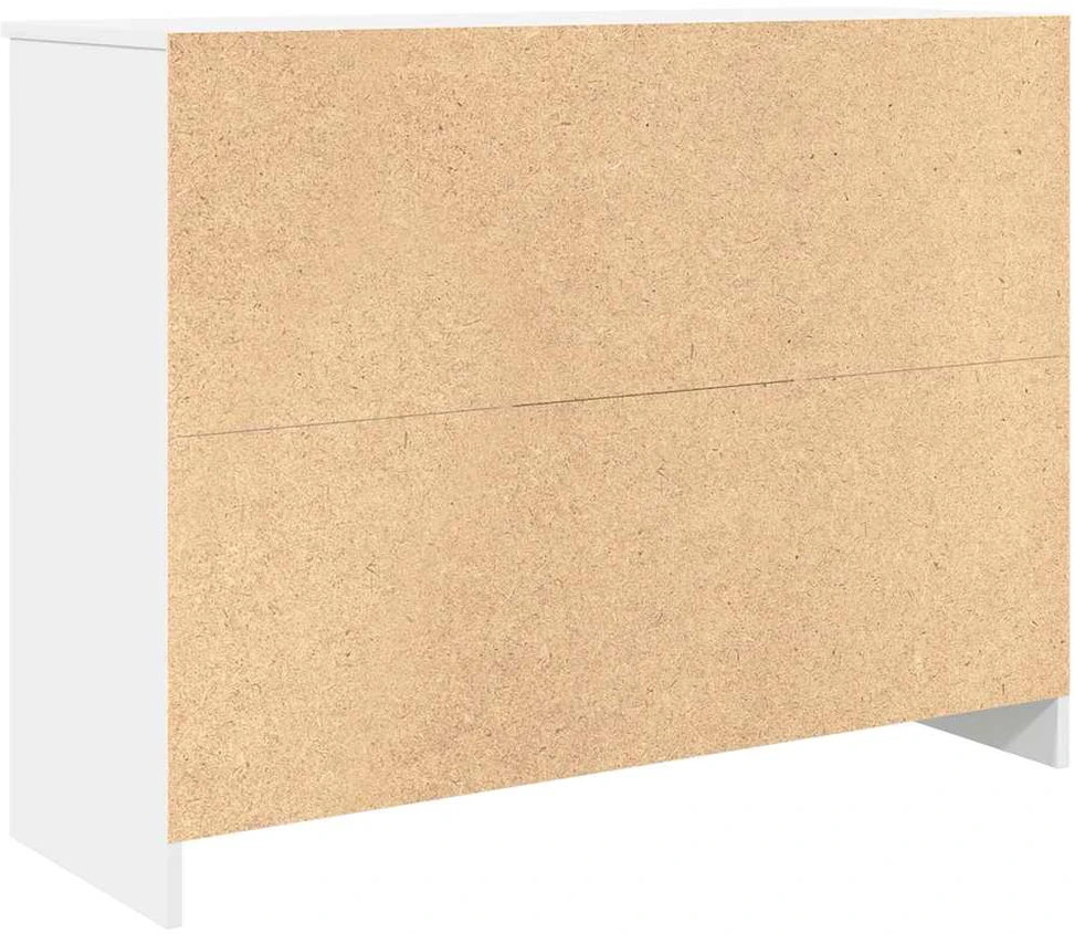 Šoninė spintelė su stalčiumi, balta, 101x35x76 cm, mediena