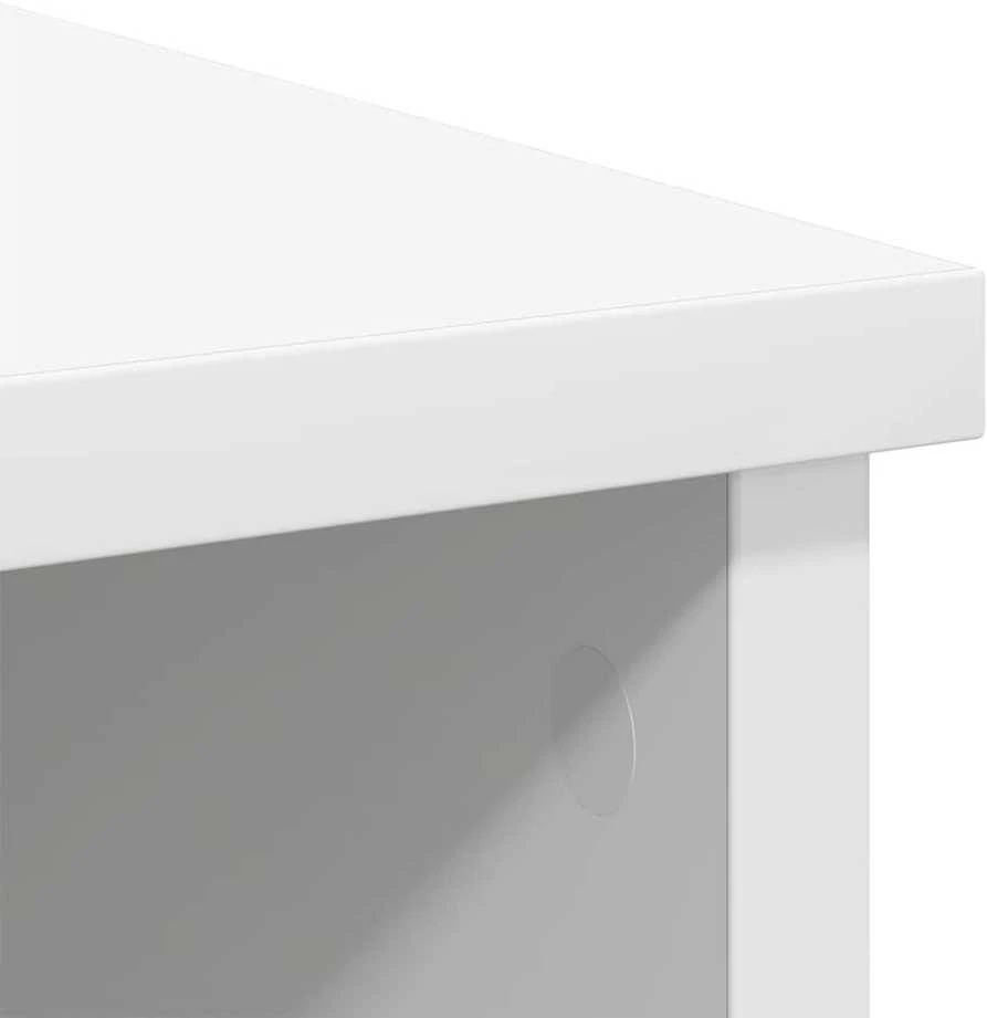 Šoninė spintelė su stalčiumi, balta, 101x35x76 cm, mediena