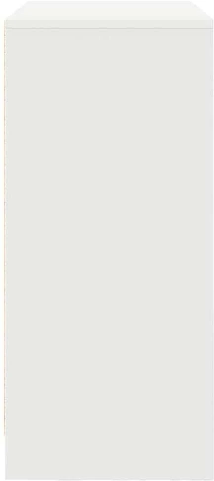 Šoninė spintelė su stalčiumi, balta, 80x34x76 cm, mediena