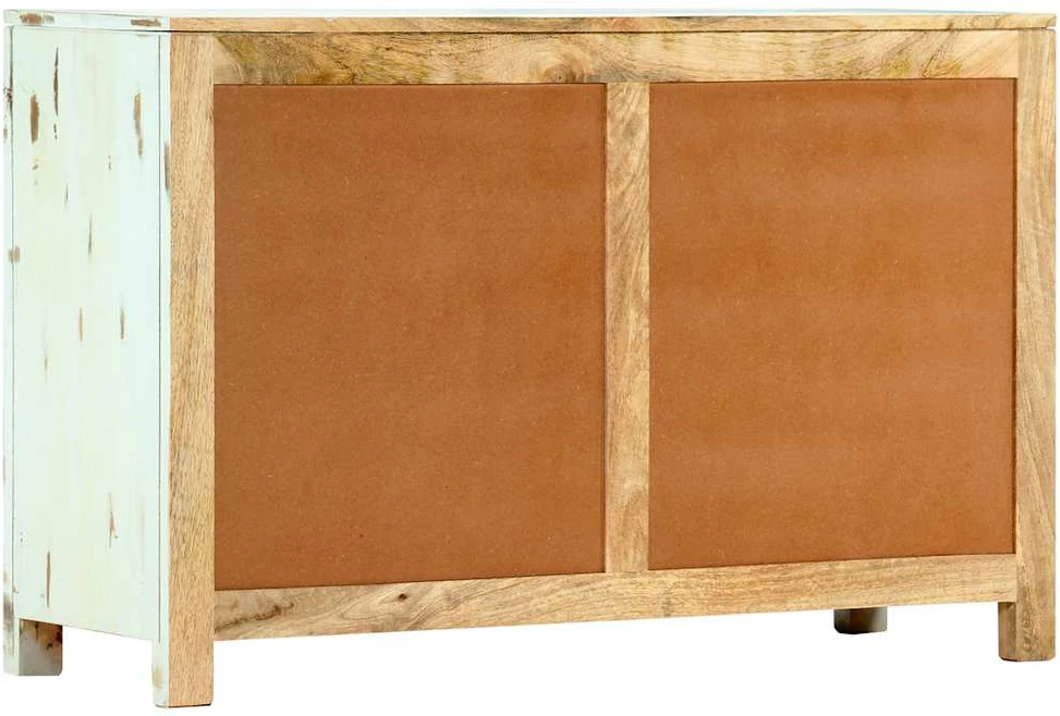 Šoninė spintelė, švies. mėl. sp., 110x35x70cm, mango med. mas.
