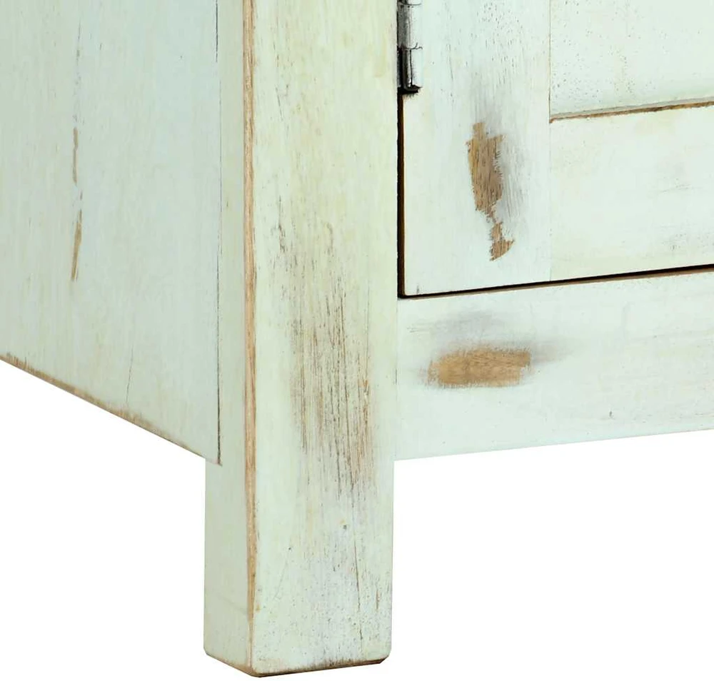Šoninė spintelė, švies. mėl. sp., 110x35x70cm, mango med. mas.