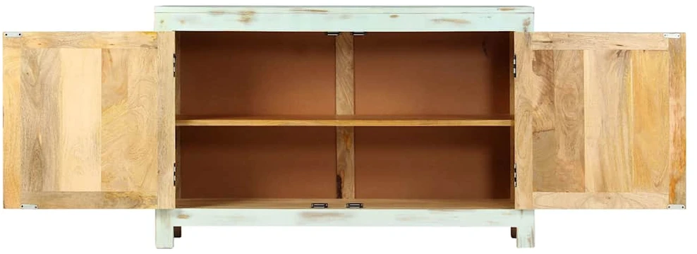 Šoninė spintelė, švies. mėl. sp., 110x35x70cm, mango med. mas.