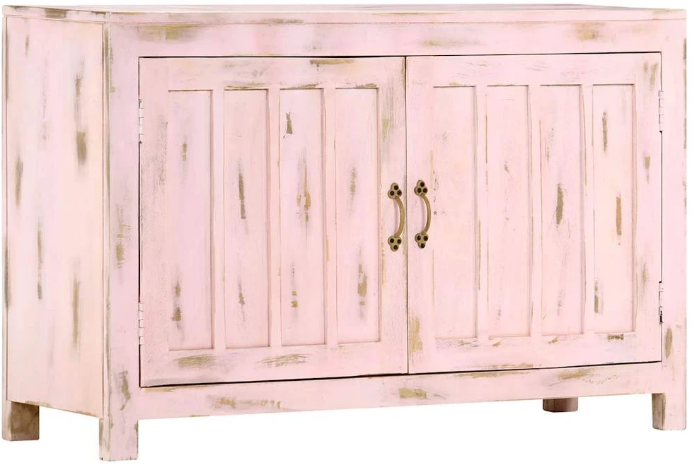 Šoninė spintelė, švies. rož. sp., 110x35x70cm, mango med. mas.