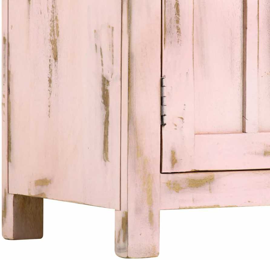 Šoninė spintelė, švies. rož. sp., 110x35x70cm, mango med. mas.
