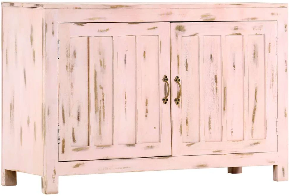 Šoninė spintelė, švies. rož. sp., 110x35x70cm, mango med. mas.