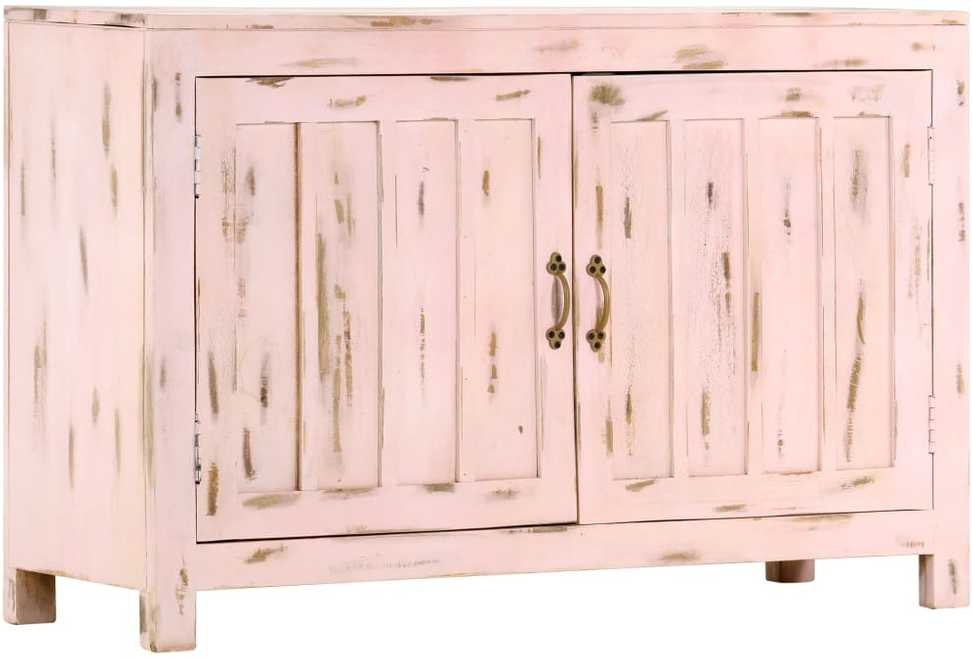 Šoninė spintelė, švies. rož. sp., 110x35x70cm, mango med. mas.